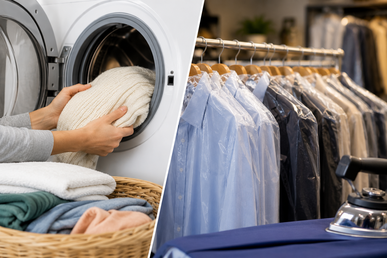 difference between laundry and dry cleaning